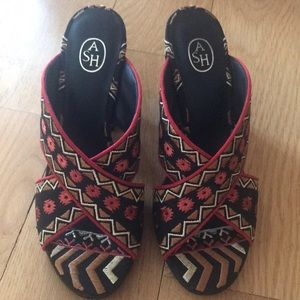 Ash Adel Embroidered Mules size 40